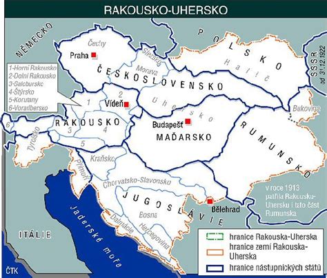 Historická mapa Rakúsko-Uhorska
