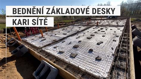 Schéma uloženia kari siete v betónovej základovej doske