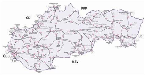 Mapa intermodálnych dopravných koridorov v Európe