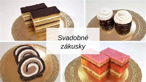 Koláž rôznych tradičných svadobných zákuskov