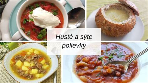 Rôzne husté polievky v miskách