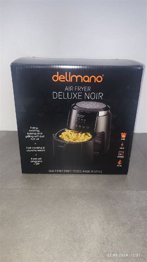 Ovládanie Delimano Deluxe Noir teplovzdušnej fritézy