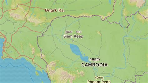 Mapa oblasti Kampot v Kambodži, kde sa pestuje korenie