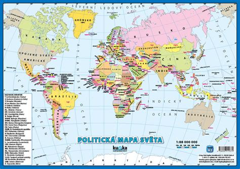 Mapa sveta s vyznačenými krajinami, kde sú podobné dezerty