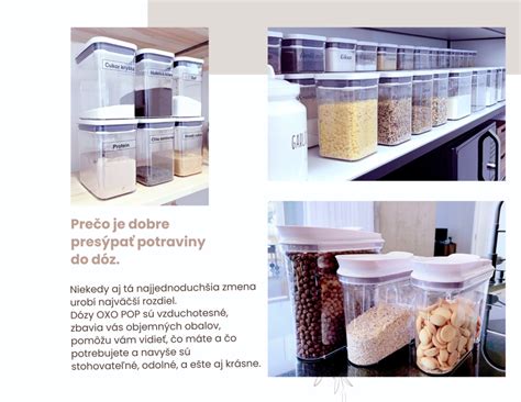 Rôzne materiály dóz na potraviny (sklo, plast, kov, keramika)