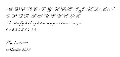 Ukážka rôznych typov písma vhodných pre svadobné oznámenia