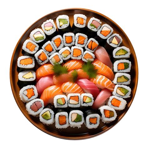 Ukážka rôznych druhov sushi a špecialít z menu Sushi Mushi