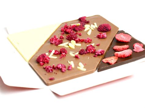 Čokoládové tabuľky rôznych druhov