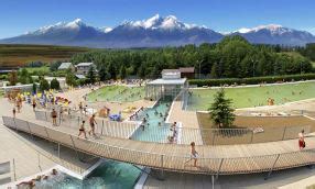 Kúpalisko s výhľadom na Belianske Tatry v Kežmaroku