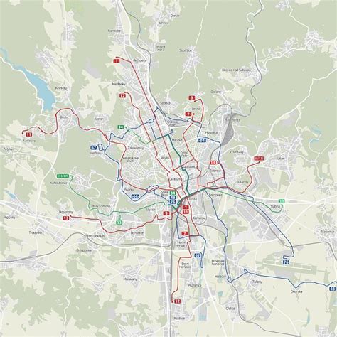 Schéma autobusových liniek v okrese Šaľa