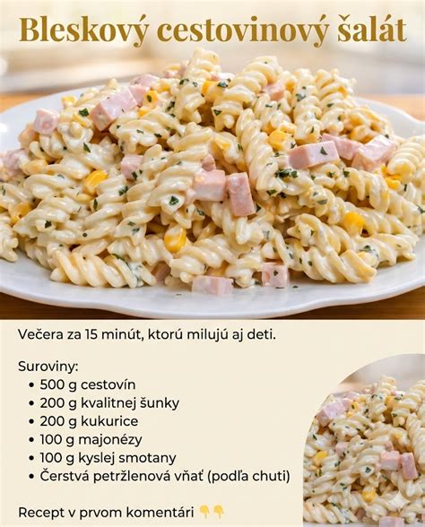 Schéma zapekania cestovín