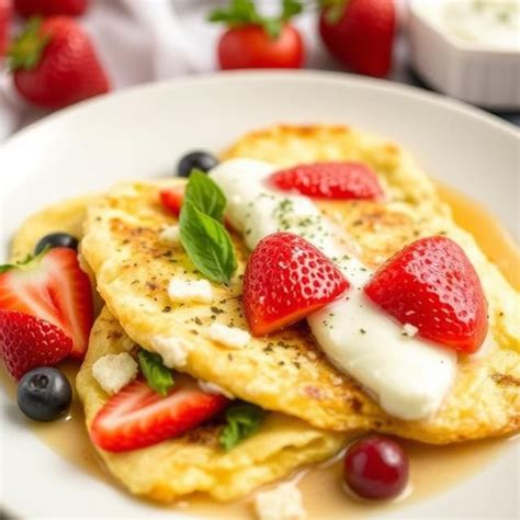 Bezlepkové palacinky na tanieri s ovocím