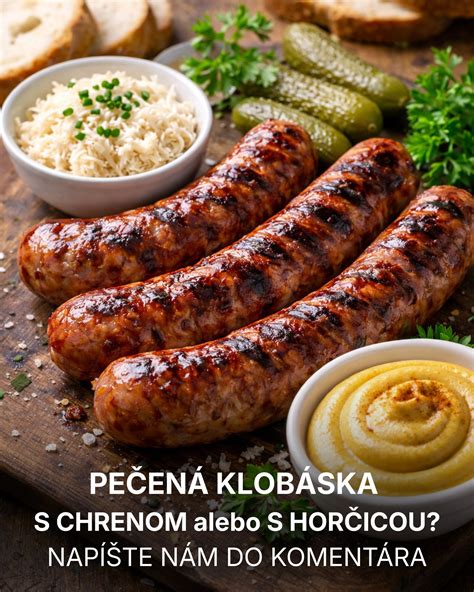 Krajinská klobása s horčicou a chrenom