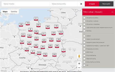 Mapa DPD Pickup boxov na Slovensku