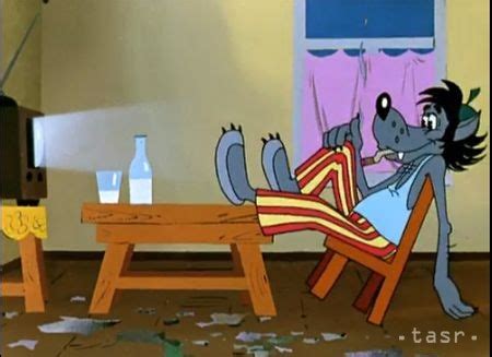 Charakteristický vlk z animovaného seriálu No počkaj, zajac!