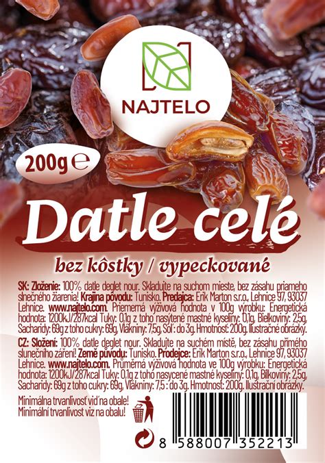 Rôzne produkty z datlí: sirup, cukor, pasta a sušené datle