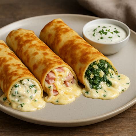 Slané palacinky so syrom a šunkou