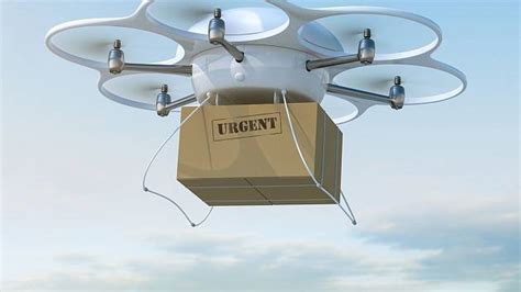 Dron doručujúci balík
