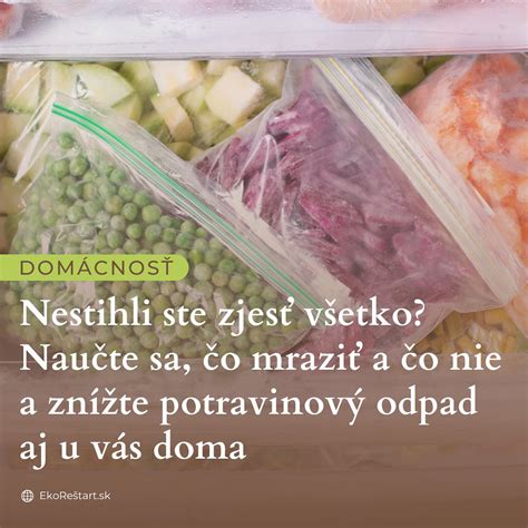 Ilustrácia správneho balenia potravín do mrazničky