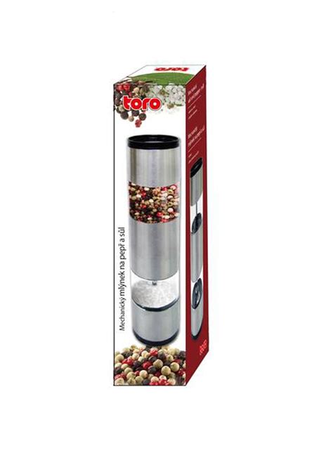 Mechanický obojstranný mlynček na soľ a korenie TORO
