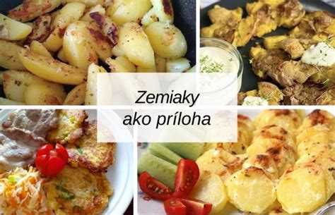 Rôzne typy príloh k mäsu, ako sú zemiaky, šalát a zelenina