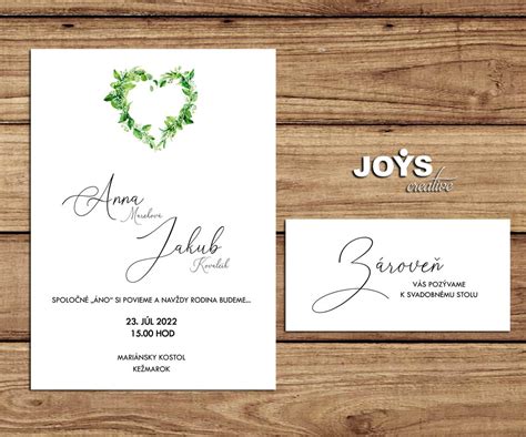 Svadobné oznámenie a dekorácie