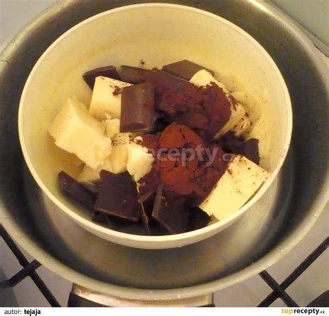 príprava čokoládovej polevy ganáž