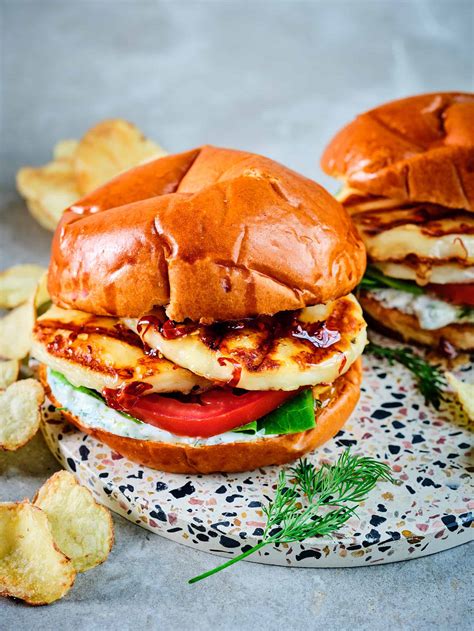 Halloumi burger na grile