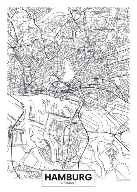 Mapa Hamburgu s vyznačenými miestami nepokojov a útoku