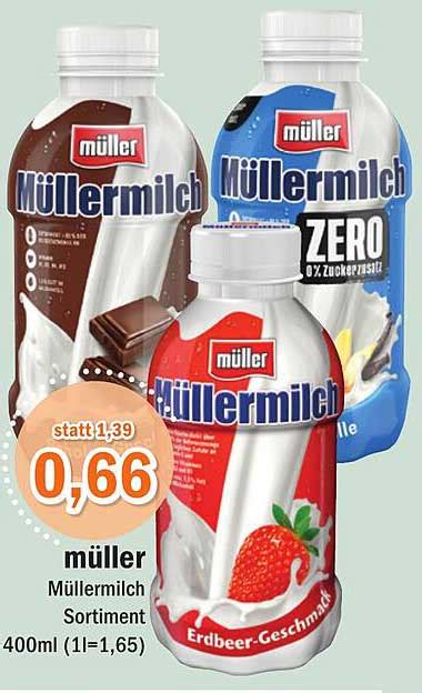 Sortiment zdravých nápojov Müller
