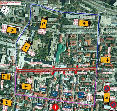 Mapa Bodvianskej ulice v Košiciach s vyznačenými reštauráciami