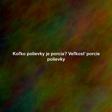 Porcia polievky v miske