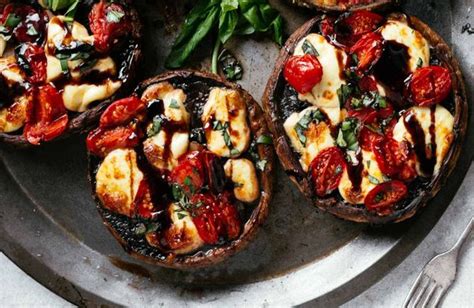 Portobello hríby plnené zeleninou