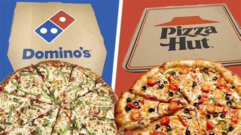 Porovnanie log Pizza Hut a Domino's Pizza