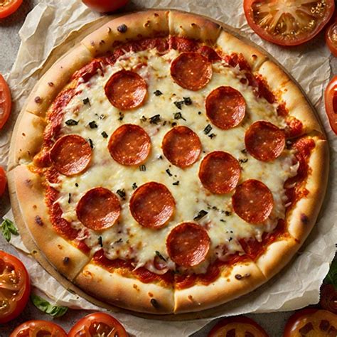 Čerstvo upečená pepperoni pizza
