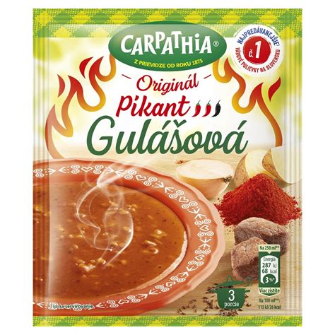 Starý obal prvej polievky Carpathia