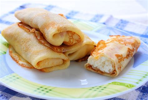 Zrolované palacinky s tvarohom