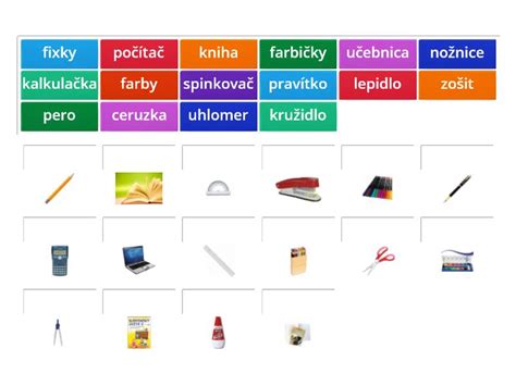 školské pomôcky a organizácia na stole