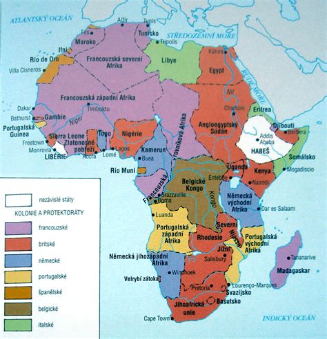 Mapa Afriky s vyznačenými oblasťami pôvodu sumčeka