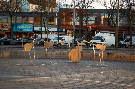 Beatles Platz v štvrti St. Pauli