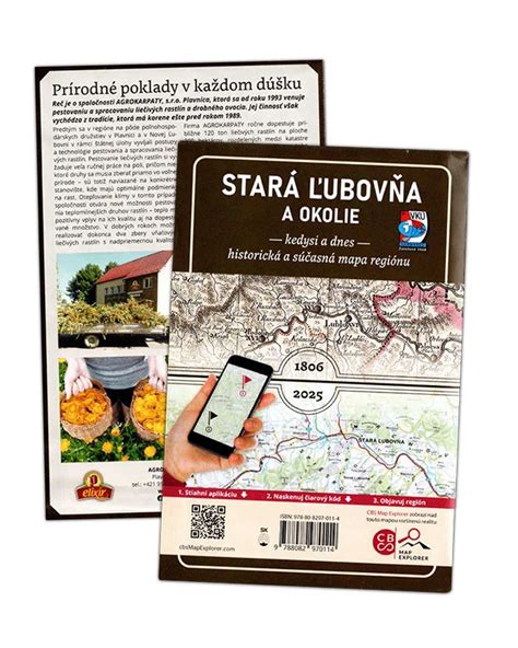 Mapa regiónu Stará Ľubovňa s vyznačenými historickými pamiatkami