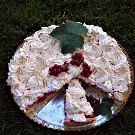 Ríbezľová torta s bielkovou penou a čokoládovou polevou
