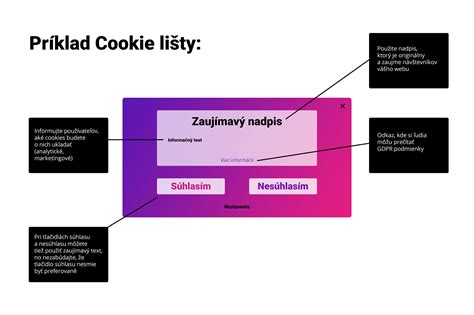 Príklad správne navrhnutej cookie lišty