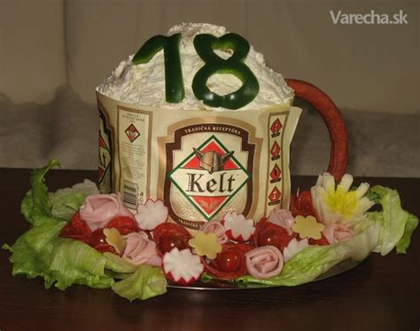 Slaná torta Krigel v tvare pivného pohára