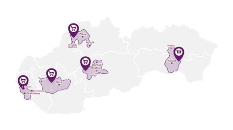 Mapa dodávateľov potravín v okolí Senca