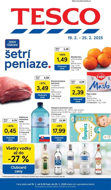 Tesco leták s akciami na korenie