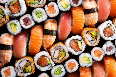 Rôzne druhy sushi