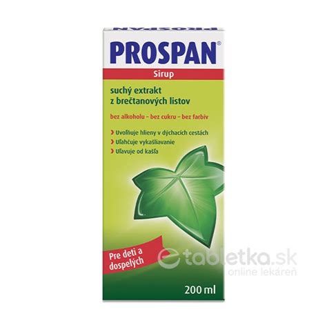 Zloženie Prospan sirupu a prípadné alergény