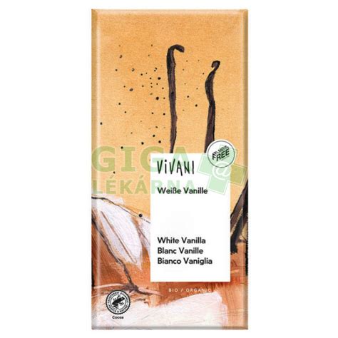 Obal bielej čokolády Vivani s vanilkou BIO 80g