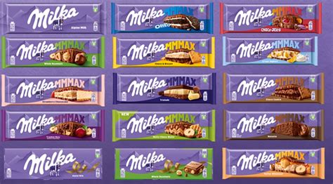 Rôzne typy čokolád Milka